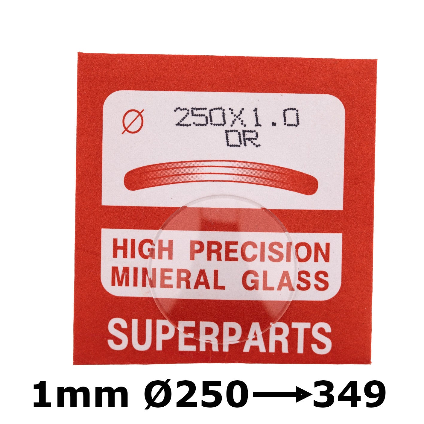 Dome 1.0mm Thickness, dia. 250-349 Mineral Glass
