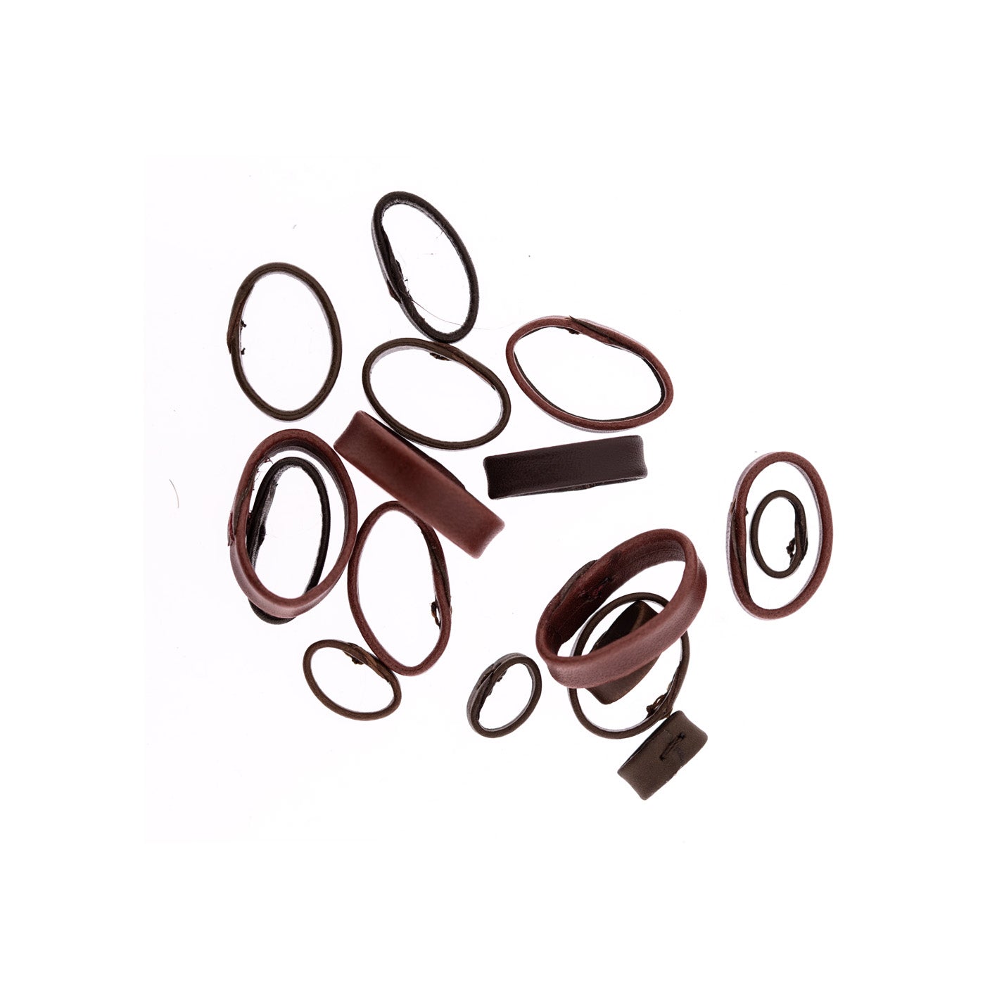 Leather strap keepers(high quality)