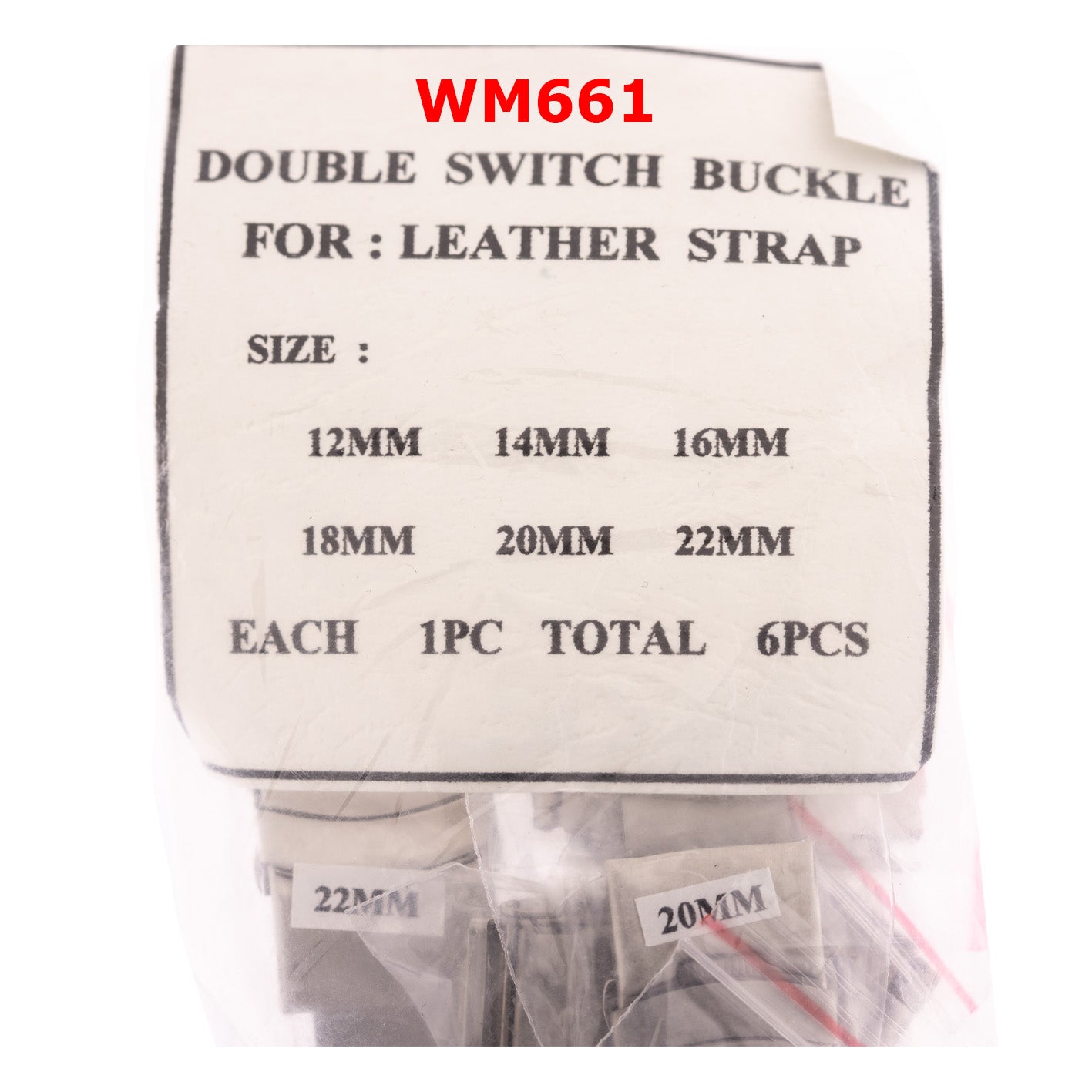 Metal Clasp with push release for leather straps WM661