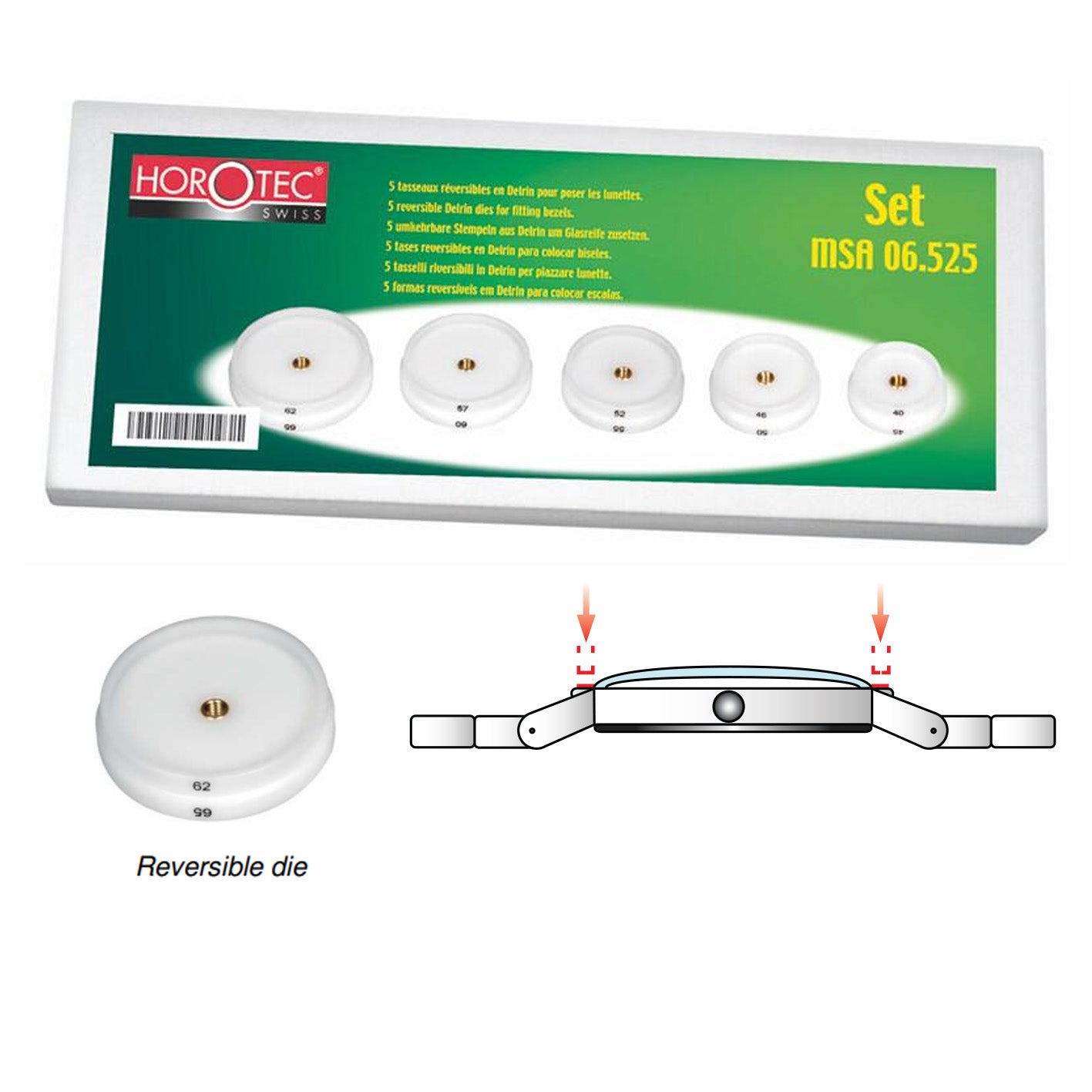 Horotec universal die set(screw-on)wt06.525