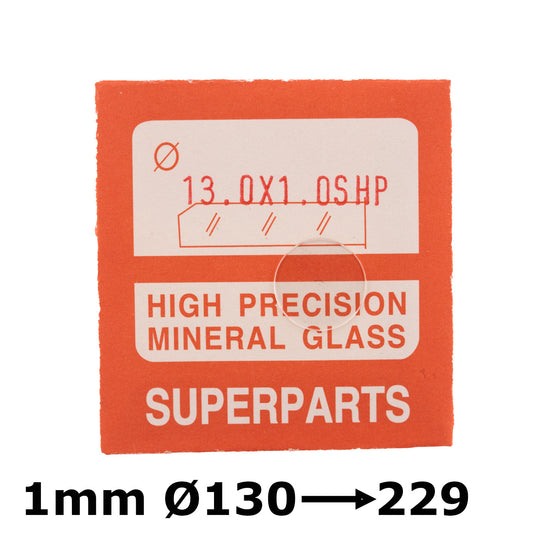 Flat 1.0mm Thickness, dia. 130-229 Mineral Glass