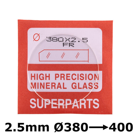 Flat 2.5mm Thickness, dia. 380-400  Mineral Glass