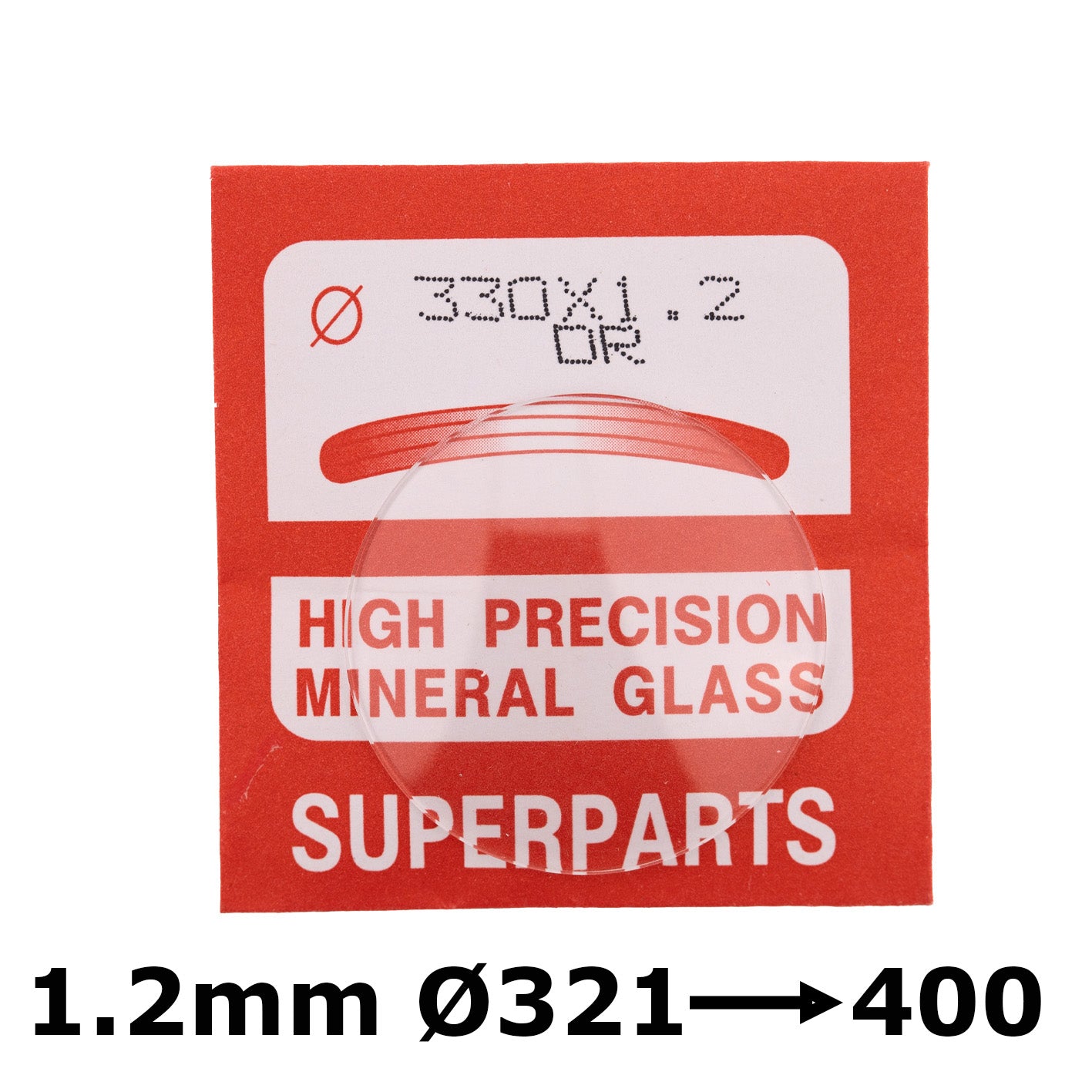 Dome 1.2mm Thickness, dia. 321-400  Mineral Glass