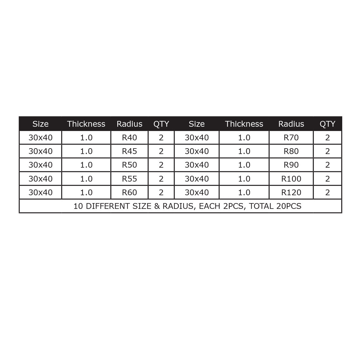 Dome square mineral kit  MGDTVS