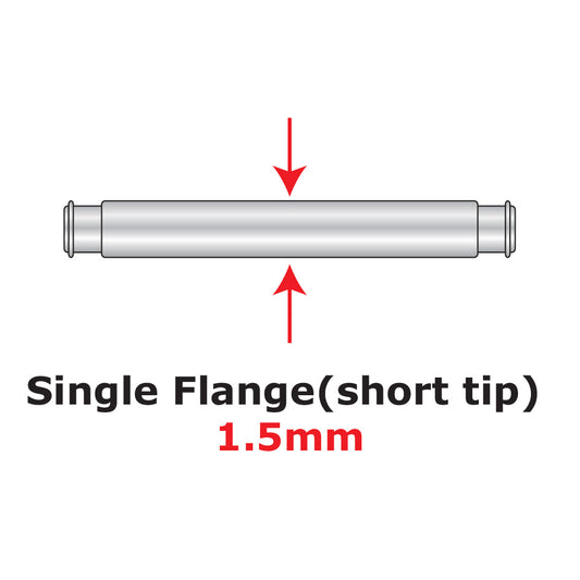 Spring Bars  Single Flange(short tip) 1.5mm gauge SF15