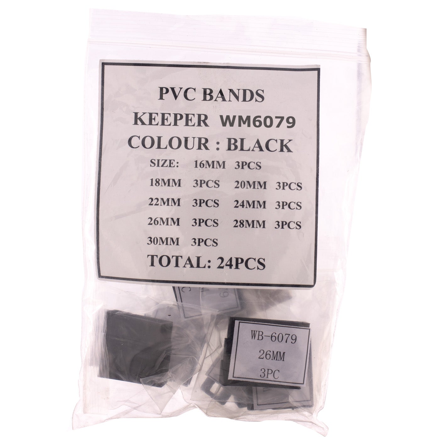 Black Silicon band keepers WM6079