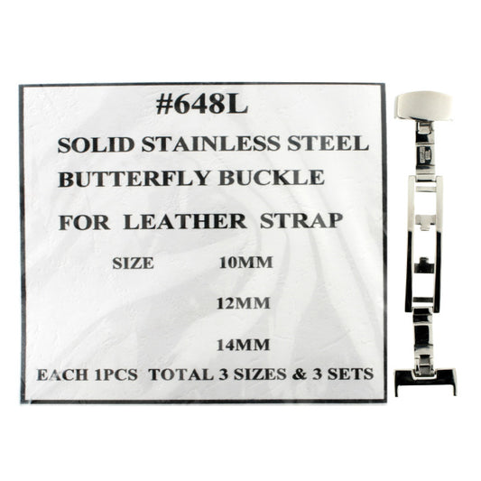 Stainless Steel Butterfly Buckle( for leather straps)